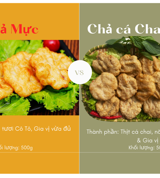 Combo 500g chả Mực & 500g chả cá Chai đặc biệt